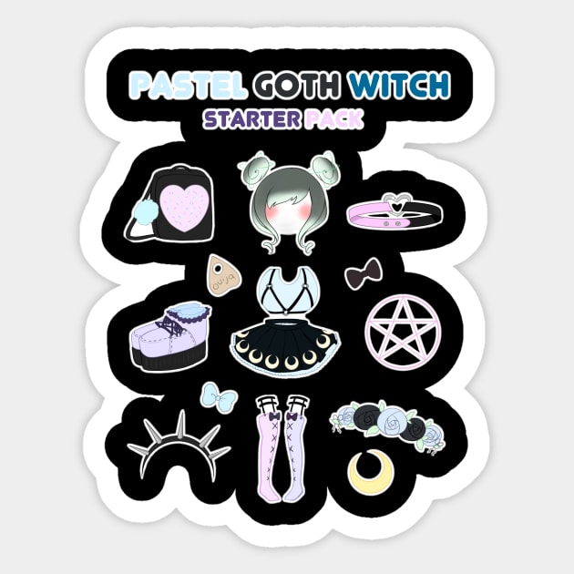 Pastel Goth Witch Sticker by JuliaWaa